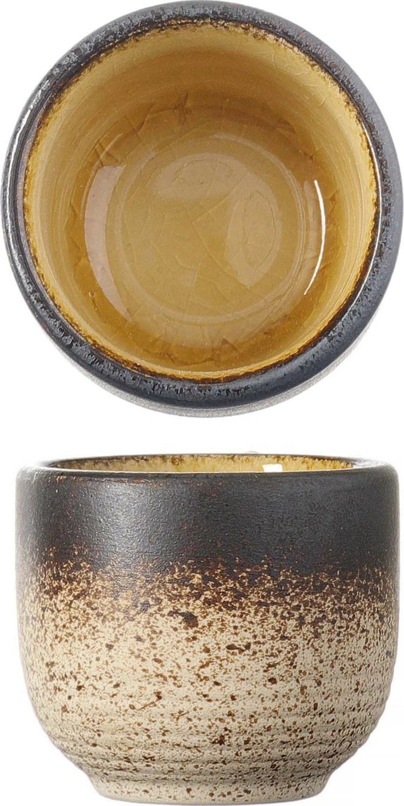 Ramekin Fine Dine Topaz 50 ml, diametër 50 mm, stoneware, blu/gri/jeshile/verdhe, set 12 copë