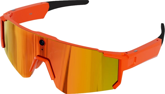 Syze dielli sportive AI Colmi V06, kamerë 8 MP, video 2K/1200p, Bluetooth 5.3 + Wi‑Fi, IP54, bateri 260 mAh, portokalli