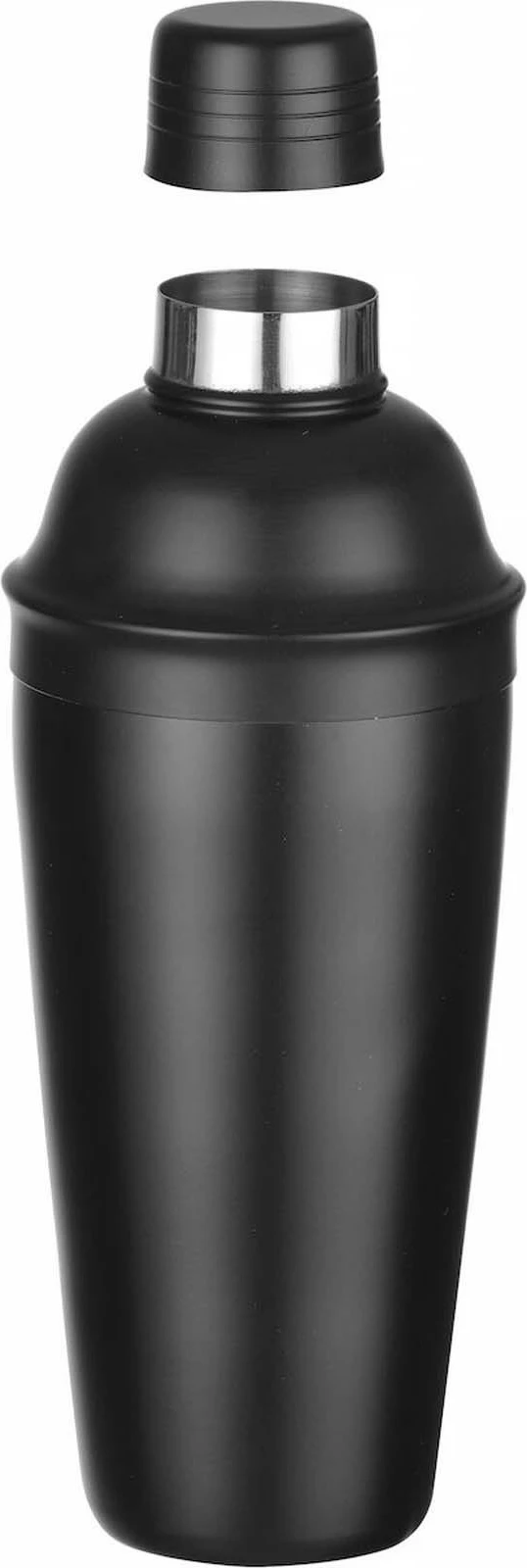 Shaker koktejesh 3-pjesesh, Bar Up, 795 ml, celik inox, ø85 x 240 mm, me kullese te integruar, e zeze
