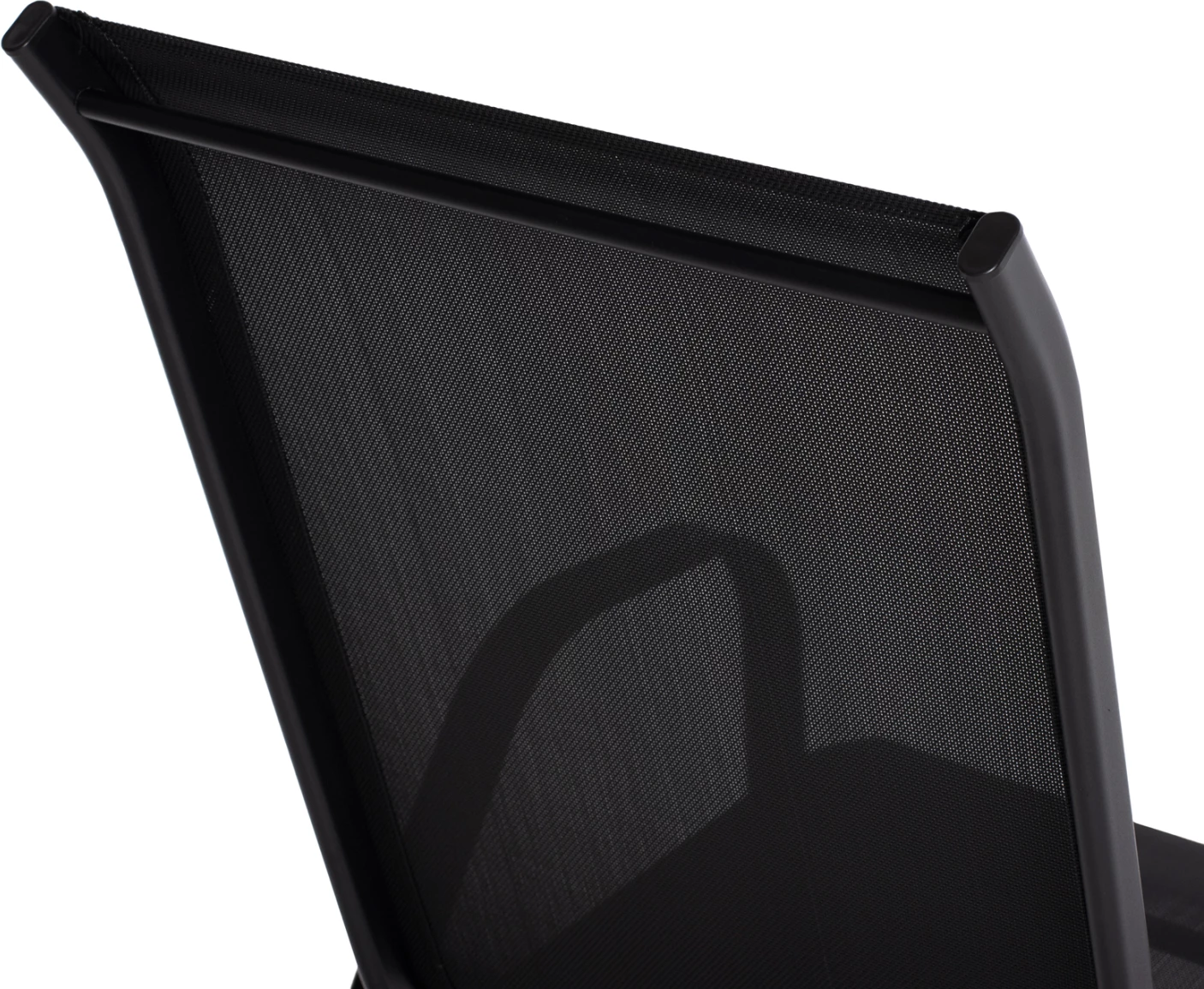 Karrige për jashtë LEON FH5000.03, metal i zi-tekstilene e zezë, 55x77x95H cm