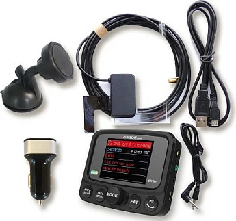 Radio DAB+ për veturë Albrecht DR 56+, Bluetooth 4.0, FM transmitter, AUX, MicroSD, ekran TFT 2.4", e zezë