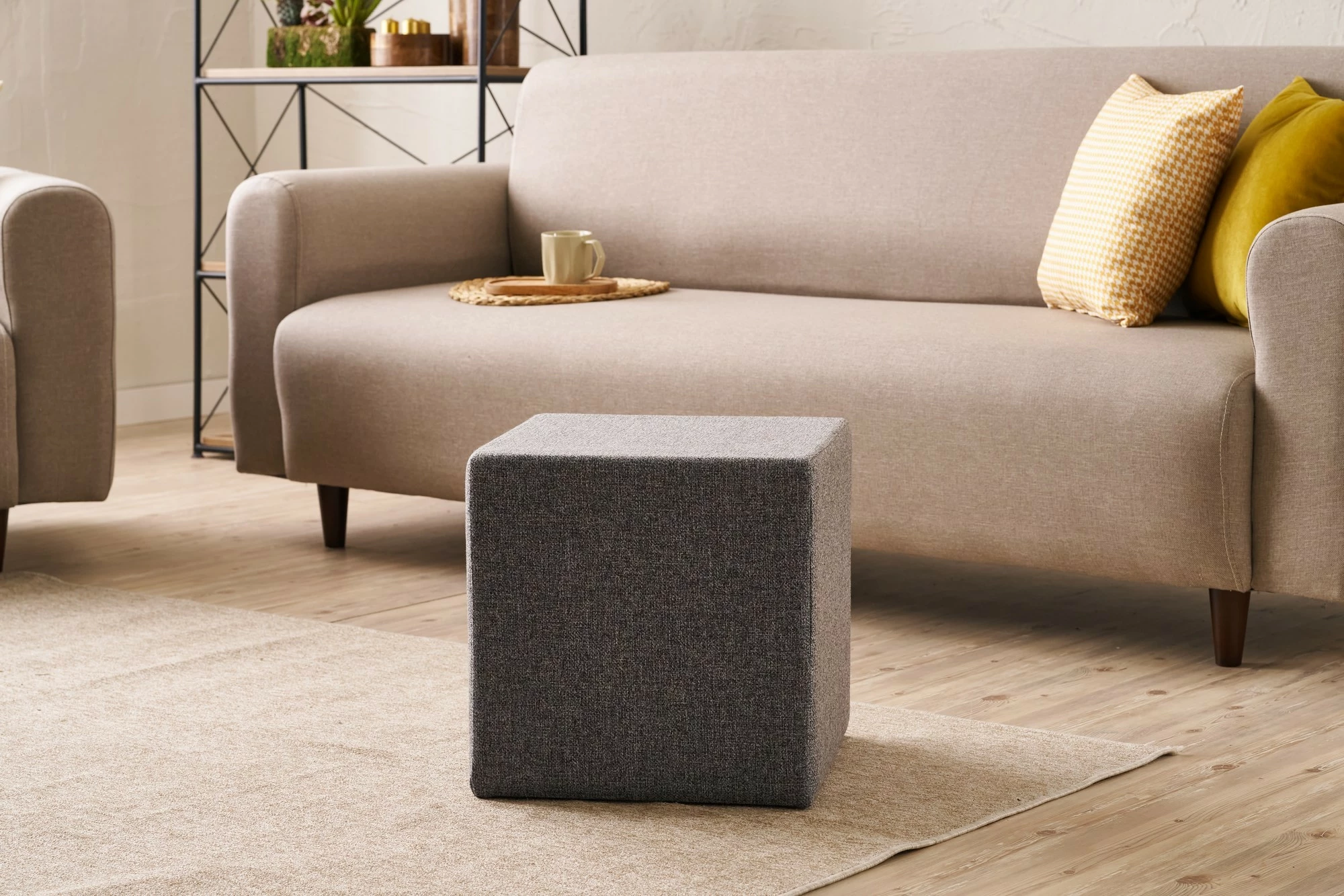 Puf Asos, ngjyrë antracit, Atelier del Sofa
