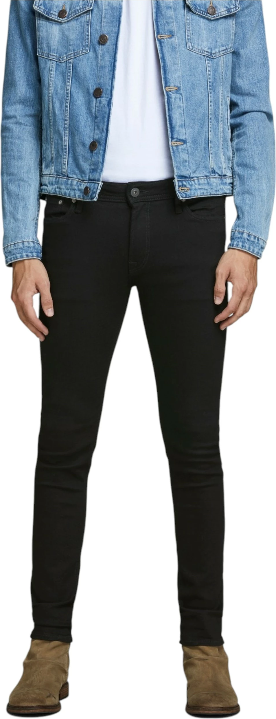 Pantallona xhinse për meshkuj Jack & Jones JJILIAM JJORIGINAL GE 009 50SPS NOOS, të zeza [Madhësia: W26 L30]