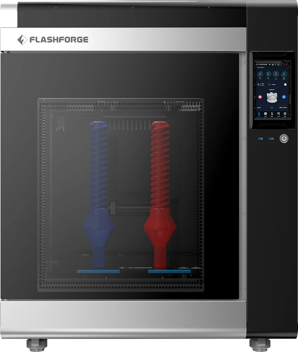 Printer 3D Flashforge Creator 4A, volum printimi 400×350×500 mm, Wi‑Fi/Ethernet, ekran 7", zezë/gri