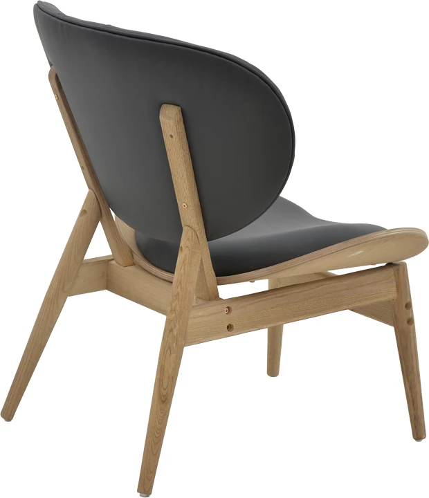 Fotel relaksues Udalle dru i fortë arre-PU zi 77x70x82cm