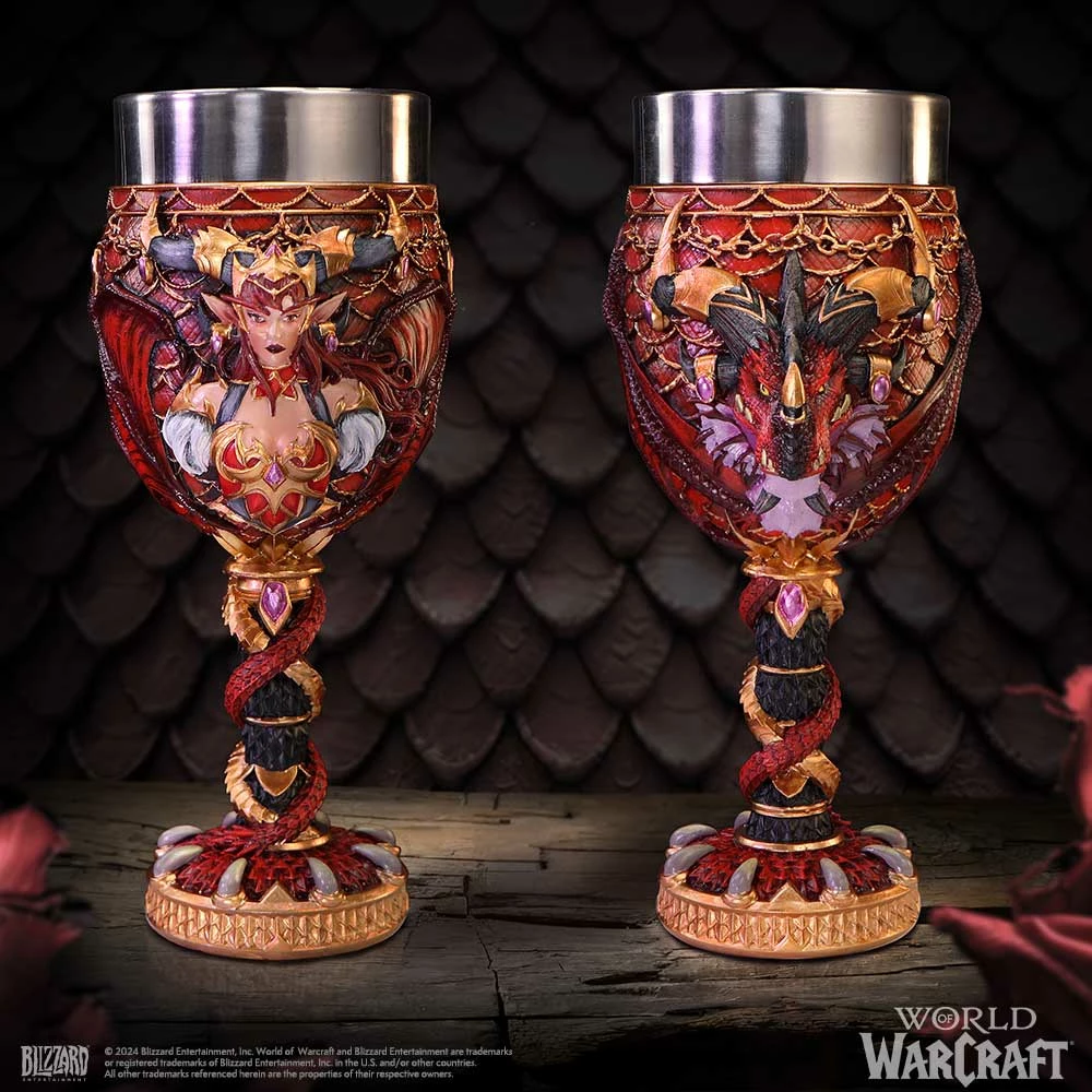 Krigë NEMESIS NOW World of Warcraft Alexstrasza, rezinë, insert inox, 19.5 cm, e kuqe/ari, në kuti dhurate