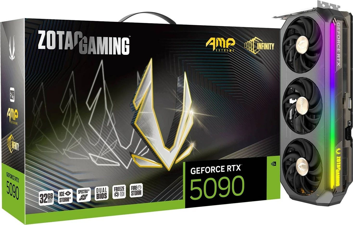 Kartelë grafike ZOTAC GAMING GeForce RTX 5090 AMP Extreme INFINITY, 32 GB, E zezë
