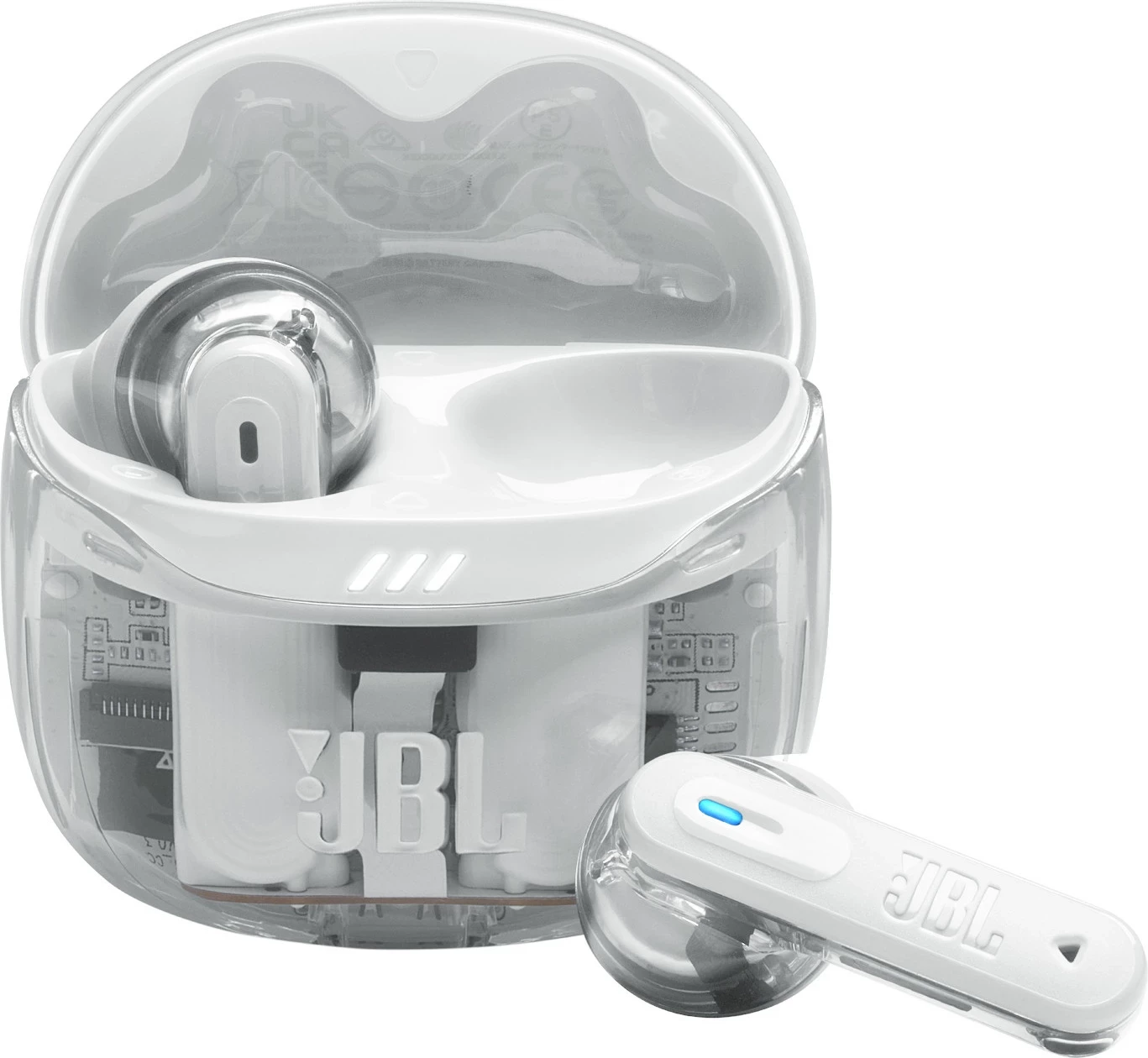 Kufje JBL Tune Flex 2 Ghost Edition, pa kabllo, ANC, deri 48 orë, të bardha