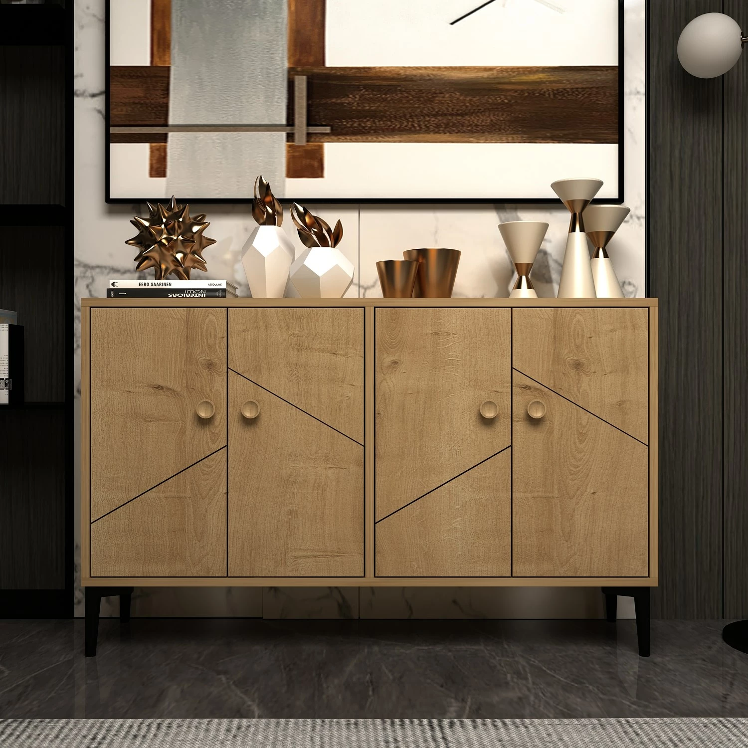 Komodë për TV, ngjyrë Sapphire Oak, Cria Hanah Home