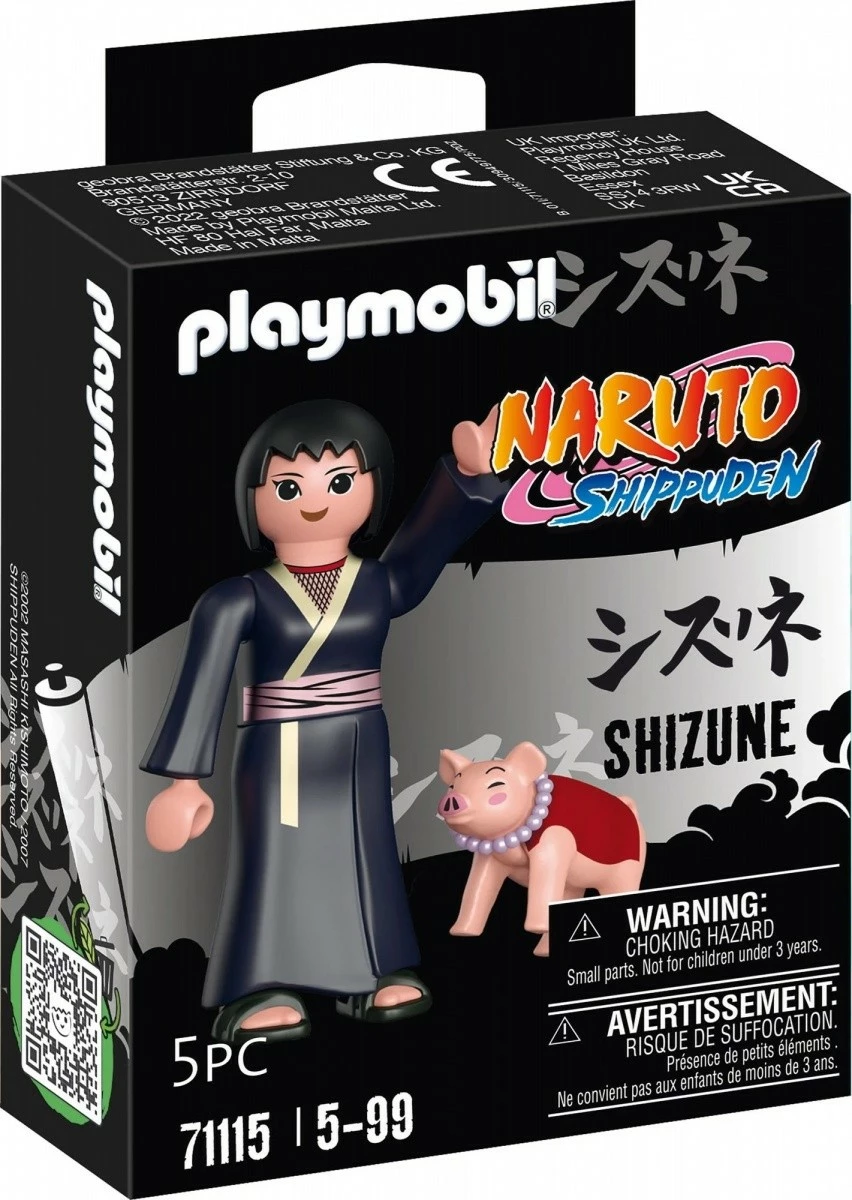 Figurë aksioni Playmobil Naruto Shippuden Shizune 71115 me derrkuc Tonton
