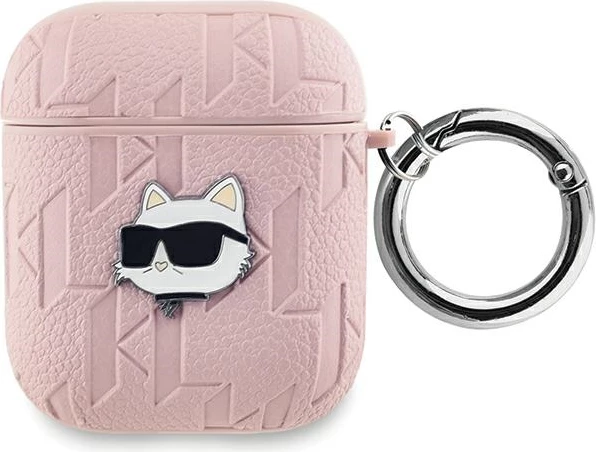 Mbështjellës Karl Lagerfeld Choupette Head për AirPods 1/2, Rozë