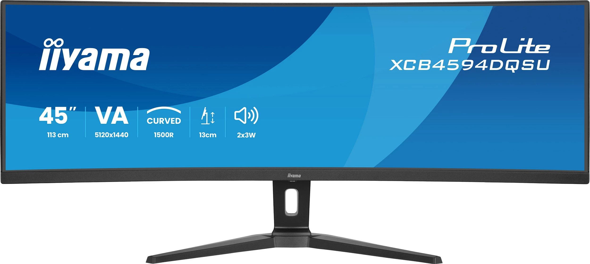 Monitor iiyama ProLite XCB4594DQSU-B1, 44.5", Curved, 5120x1440, VA, FreeSync, i zi