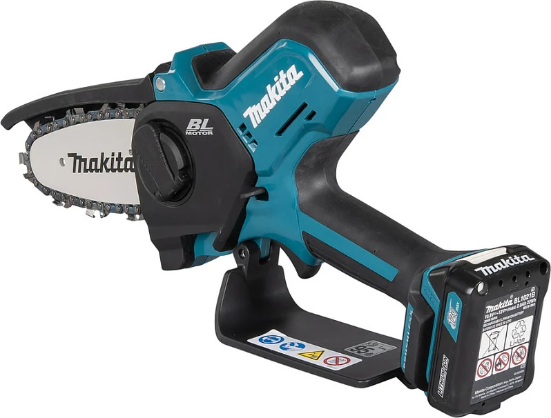 Mini sharrë zinxhir me bateri Makita UC100DZ, 12V, shinë 10 cm, pa bateri/karikues, blu/zezë