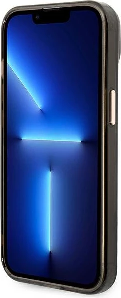 Mbështjellës Guess GUHMP14SHTCMK për iPhone 14 6.1", i fortë, MagSafe, i zi/ari