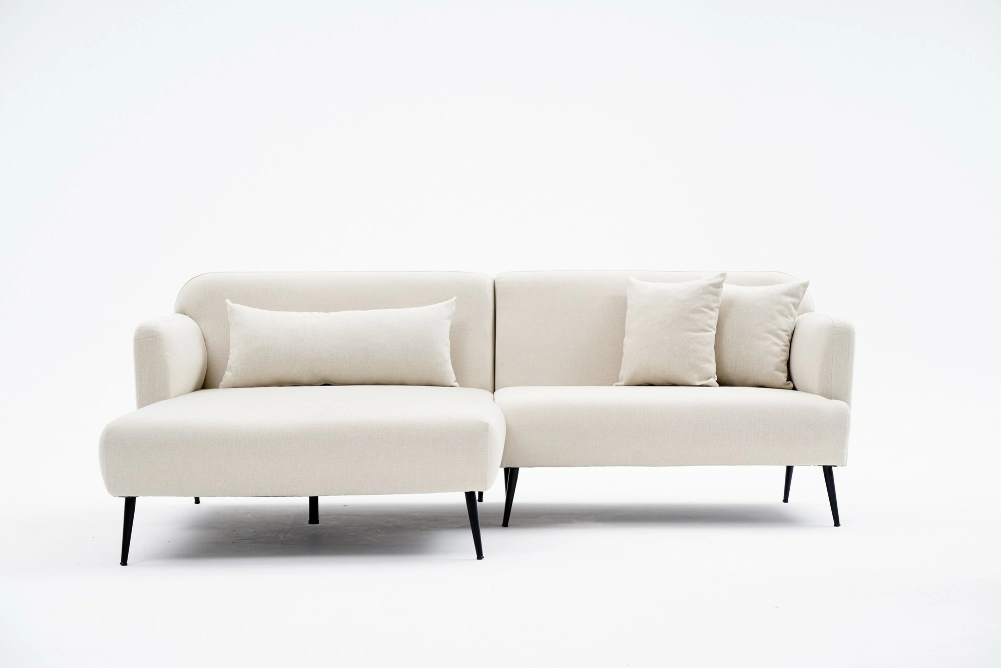 Kënd-sofë Atelier del Sofa Revos, anë e majtë, krem