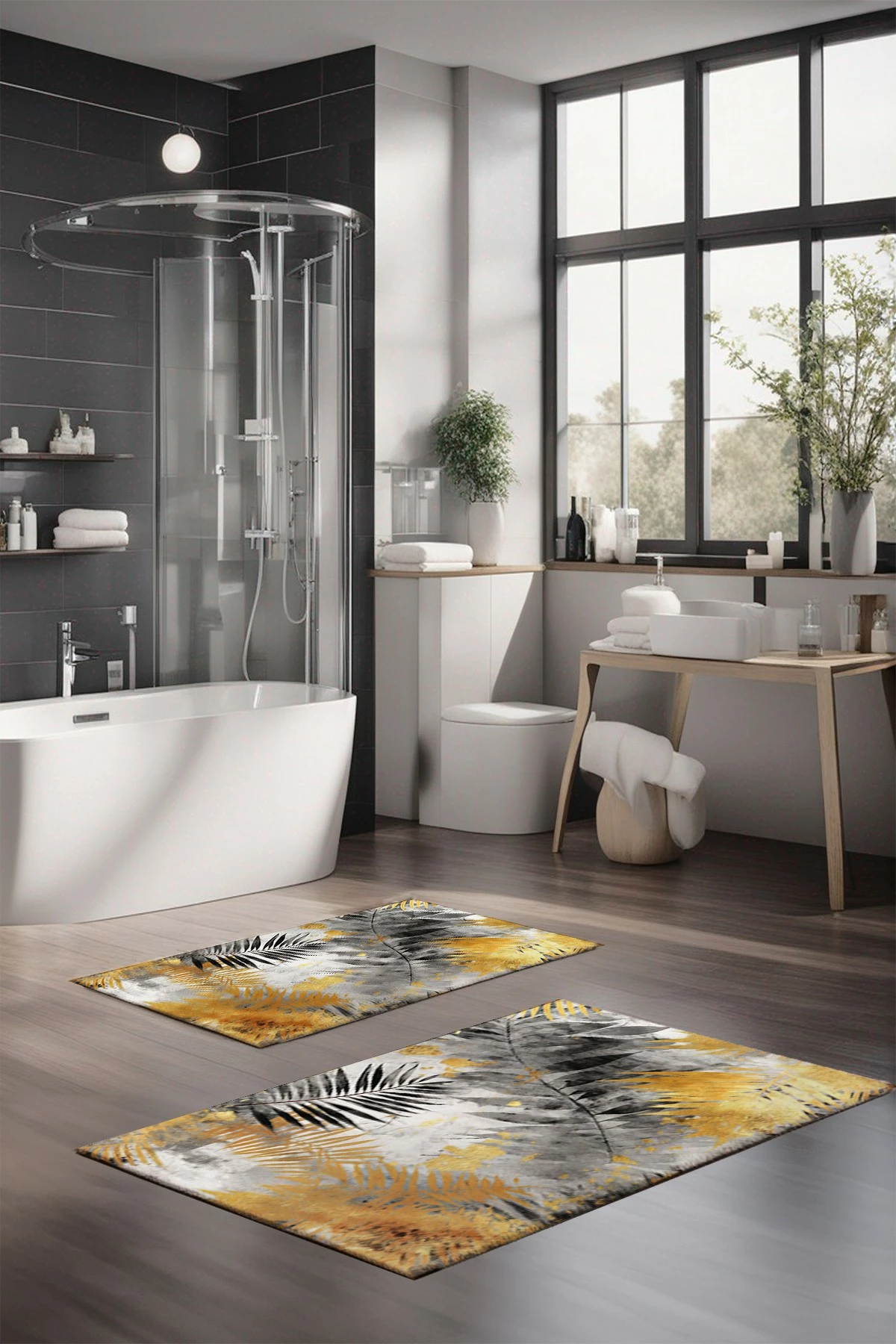 Set dy pjesësh bathmat Mijölnir, CT-5423, shumëngjyrësh