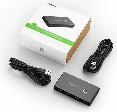 USB hub Ugreen 30768, 6 porta, USB 3.2 Gen 1, 5000 Mbit/s, e zezë