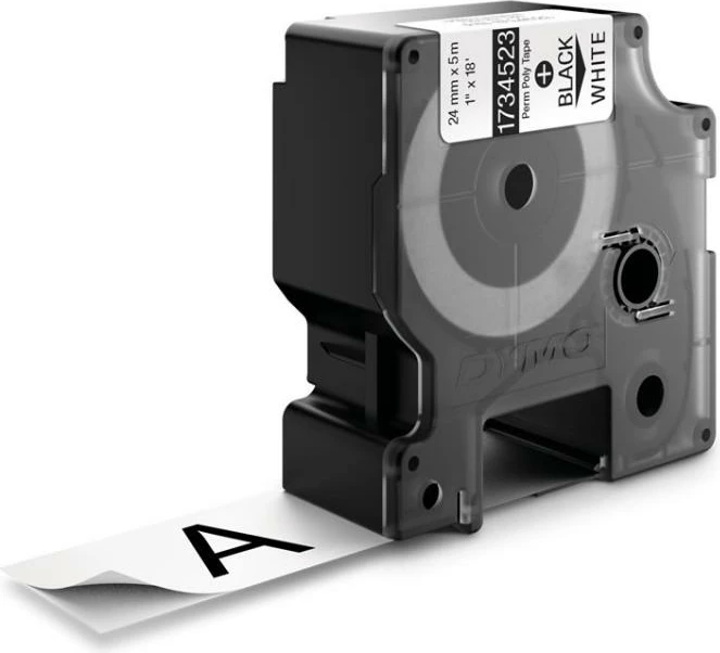Shirit etiketues, Dymo Rhino 1734523, sipërfaqe me shkëlqim, black on white