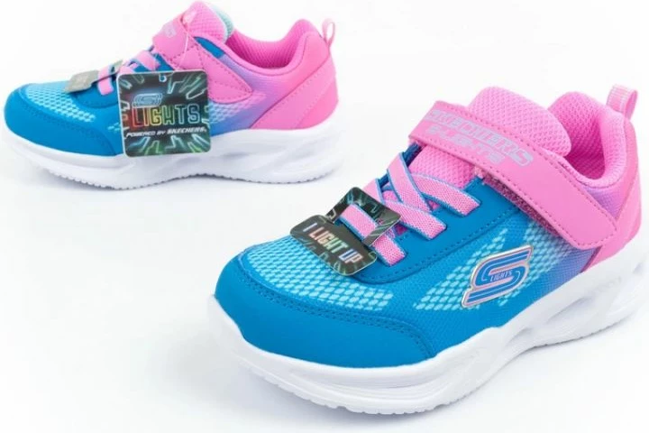 Atlete për fëmijë Skechers, blu-rozë