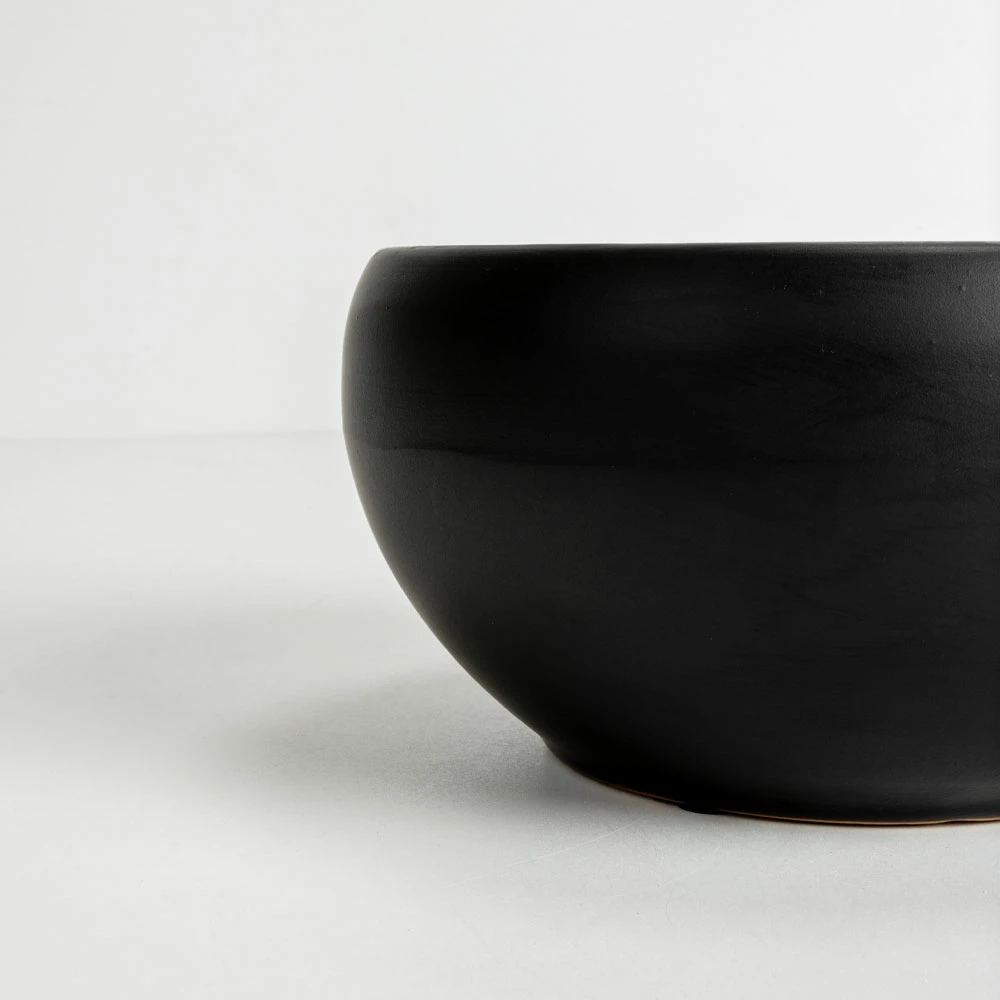 Set vazo ONYX, 3 copë, qeramikë, ngjyrë e zezë, 43x43x18cm