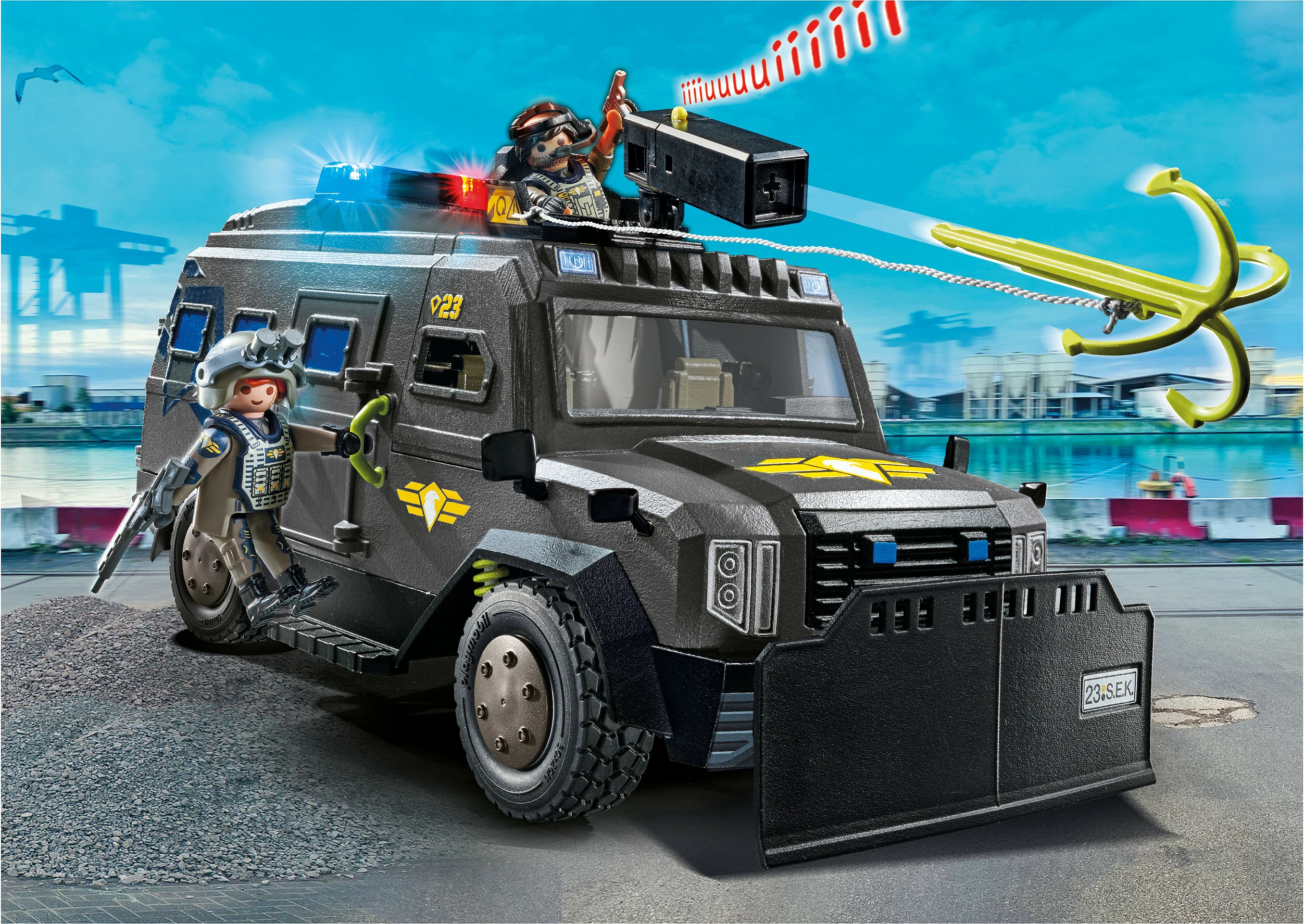 Set lodër Playmobil City Action SWAT 71144, automjet terreni, 37 pjesë, shumëngjyrësh