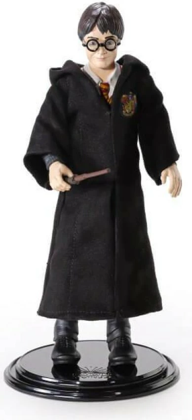 Figurinë e artikuluar Noble Collection Bendyfigs Harry Potter 19 cm me bazë