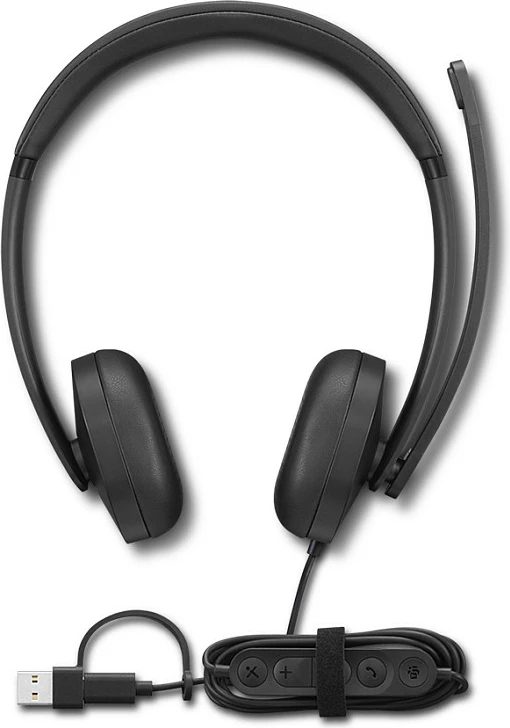 Kufje me mikrofon Lenovo 5000 Teams, USB-C, me kabllo 1.9 m, të zeza