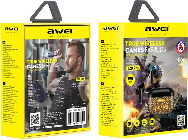 Kufje Me Bluetooth AWEI T29Pro (Verdhë)