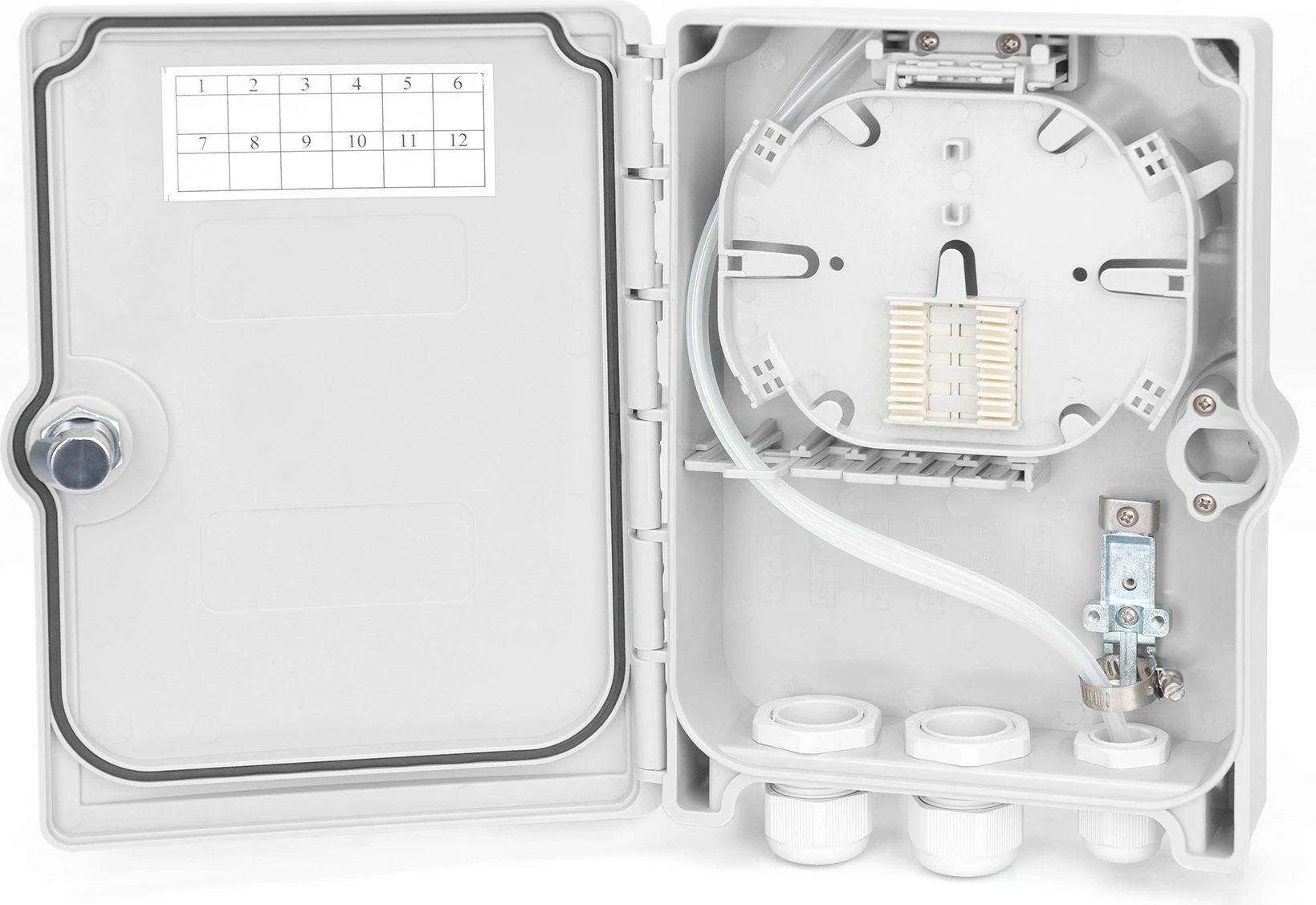 Kuti shpërndarëse Digitus FTTH për jashtë, 6 SC/DX, e bardhë