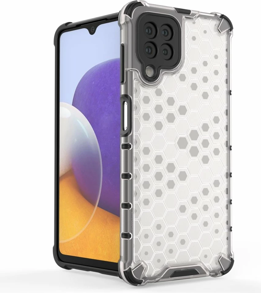 Mbështjellës Hurtel Honeycomb Case për Samsung Galaxy A22 4G, Kuq