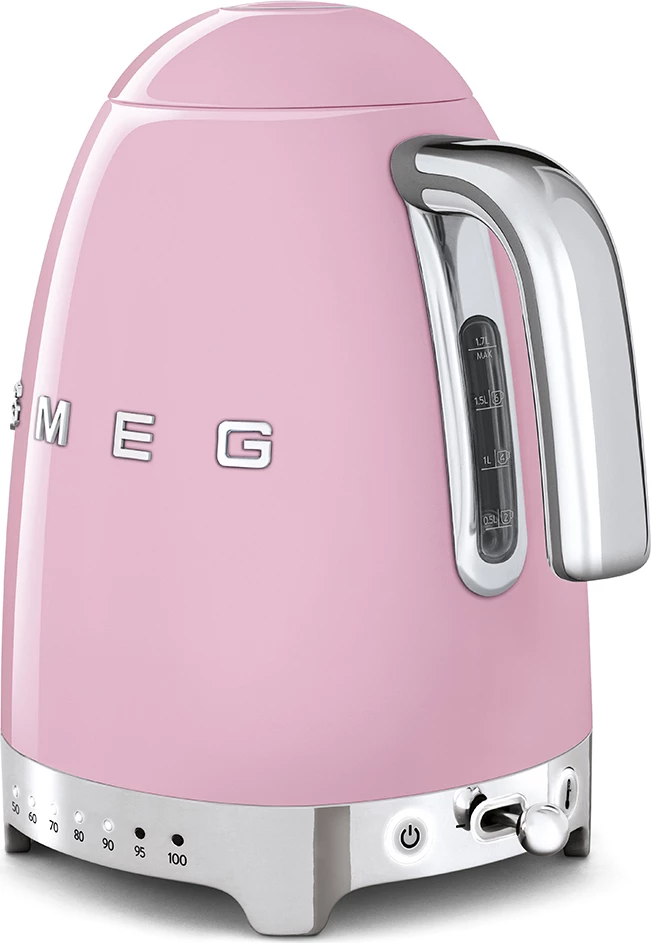 Çajnik elektrik Smeg 50's Style KLF04 1.7 L temperaturë e rregullueshme 50–100°C 2400 W, rozë