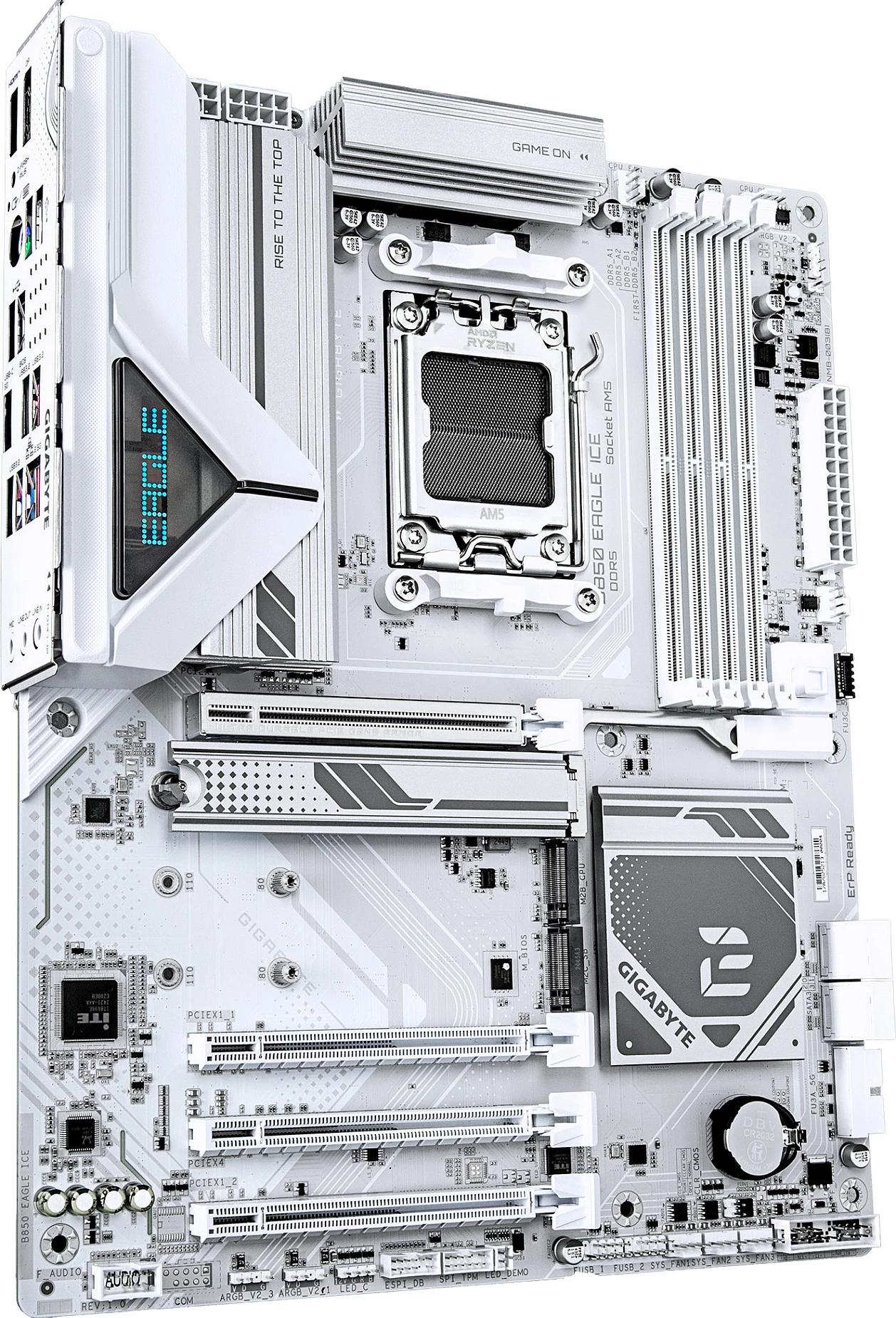Pllakë amë Gigabyte B850 EAGLE ICE, Socket AM5, DDR5 deri 8200MHz (O.C), 3x M.2, 2.5GbE, e bardhë