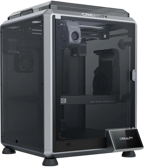 Printer 3D Creality K1C, FDM, shpejtësi 600mm/s, volum 220x220x250mm, i zi
