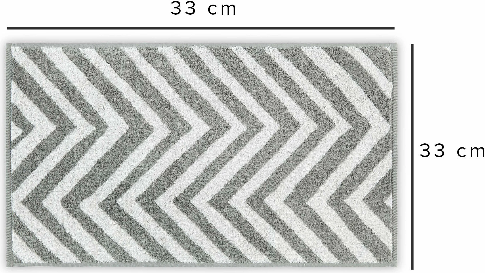 Peshqir fytyre Mijölnir, dizajn zig-zag, bardhë-gri