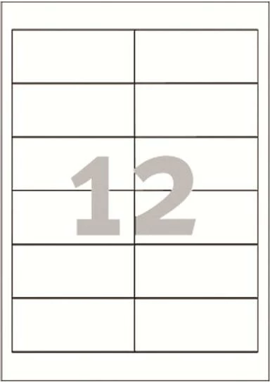 Etiketa ngjitëse, Avery Zweckform, 3659, A4, 97 x 42.3 mm, 100 fletë, bardhë