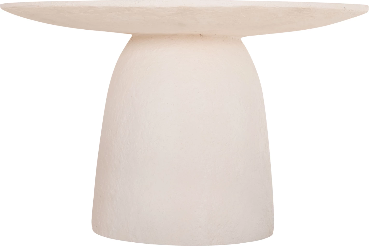 Tavolinë ngrënieje e rrumbullakët SEPPO, fibër-cement, e bardhë, FH18154.02, 119.5x75.5cm