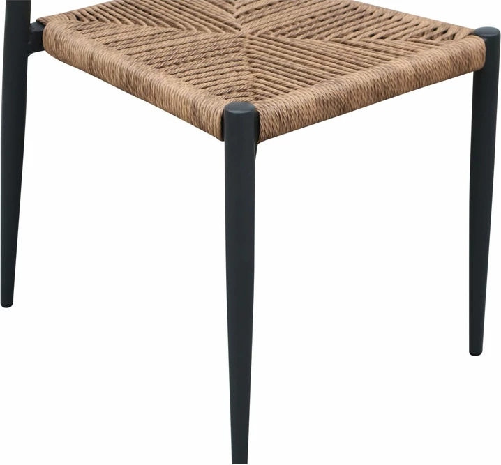 Karrige Carla, ngjyrë e zezë dhe arre, 46x61x78cm