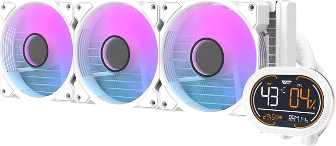 Kasë ftohëse me ujë për CPU Darkflash DH360D, ARGB, 360mm, e bardhë