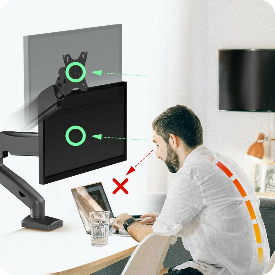 Mbajtës monitori IcyBox IB-MS203-T, deri 32", tavolinë, i zi