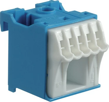 Klemë lidhëse Hager QuickConnect N KN06N, 6 vende lidhjeje, blu/bardhë