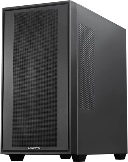 Kasë CHIEFTEC Night Hunter GS-03B-BLK-OP ATX USB-C tempered glass, e zezë