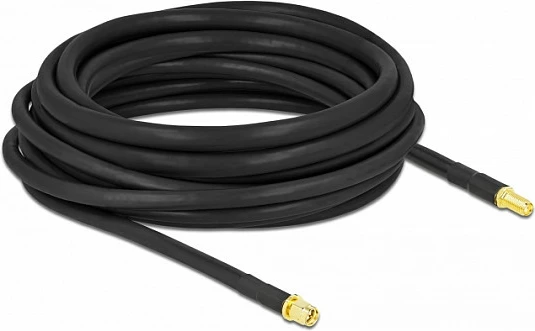 Kabllo antene DeLOCK LMR300 SMA mashkull në SMA femër, 7.5 m, e zezë