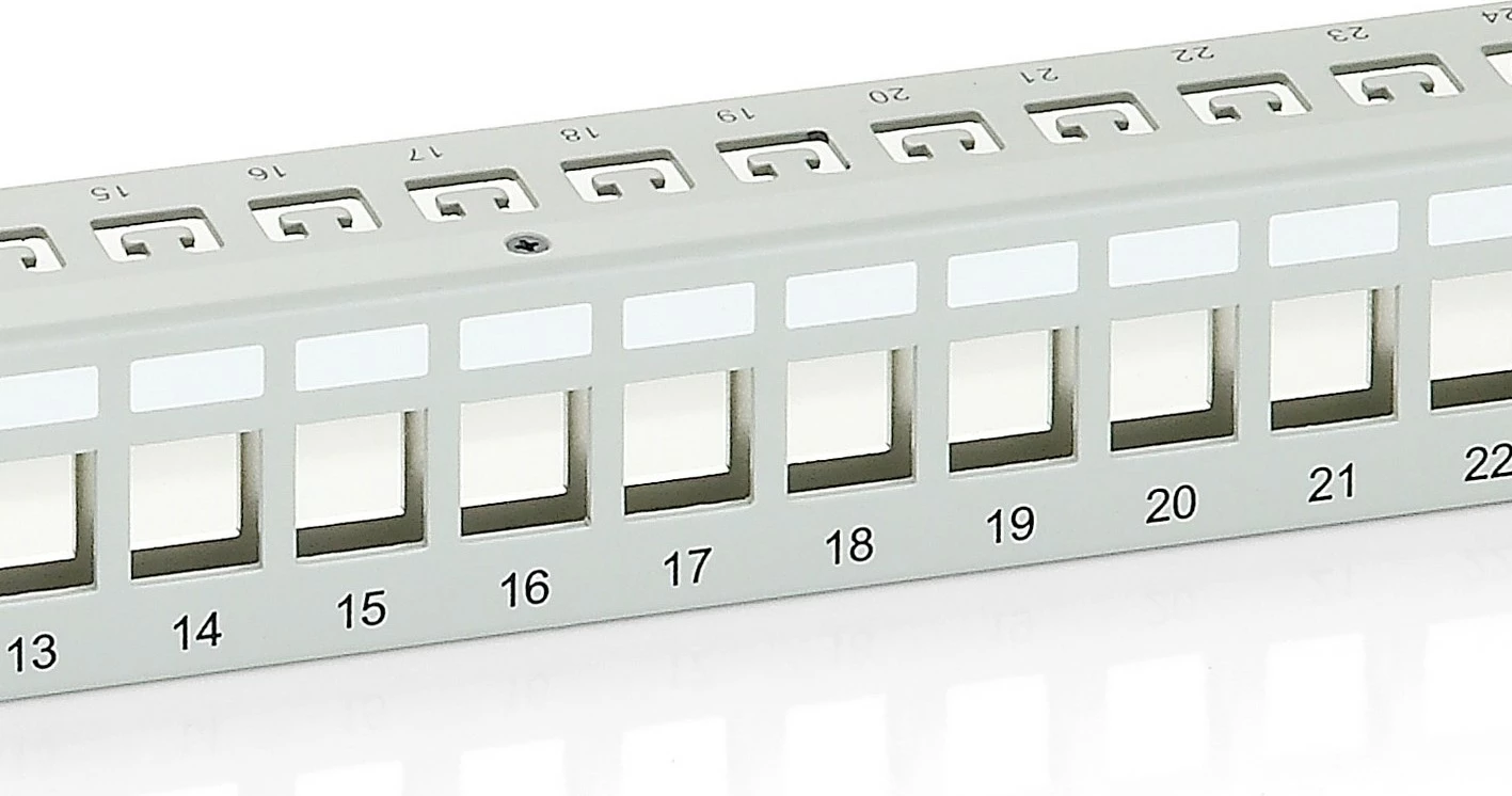 Patch panel Equip 24-port Cat6, metal, rack 1U, gri