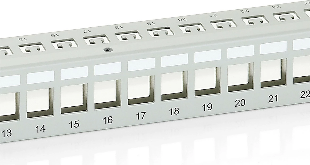 Patch panel Equip 24-port Cat6, metal, rack 1U, gri
