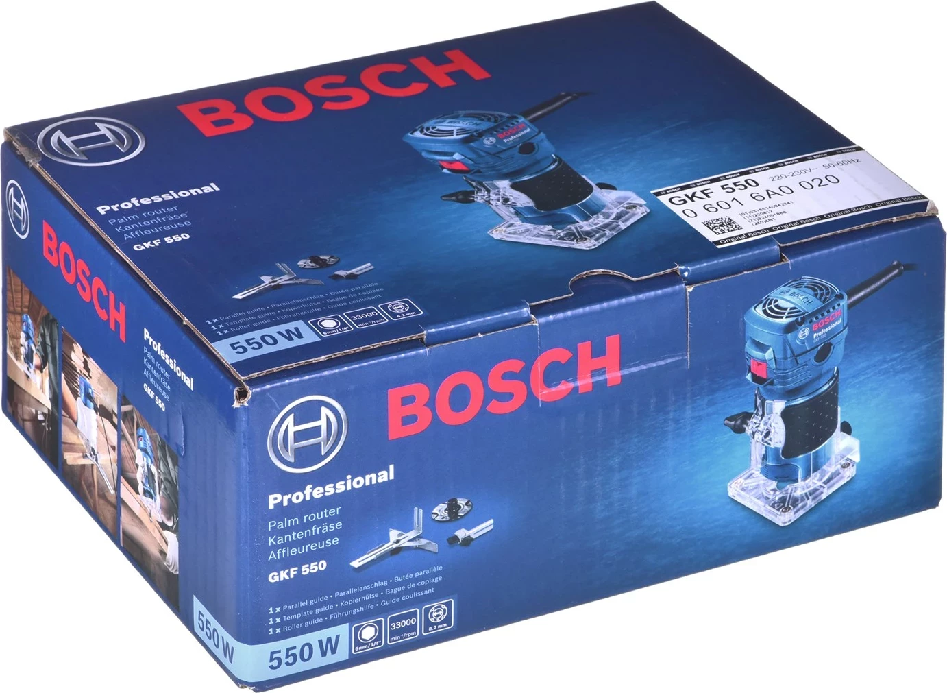 Makineri frezimi Bosch GKF 550 Professional, 550W, Blu