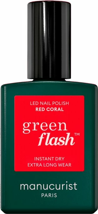 Llak për thonj Manucurist Green Flash Red Coral për femra 15ml