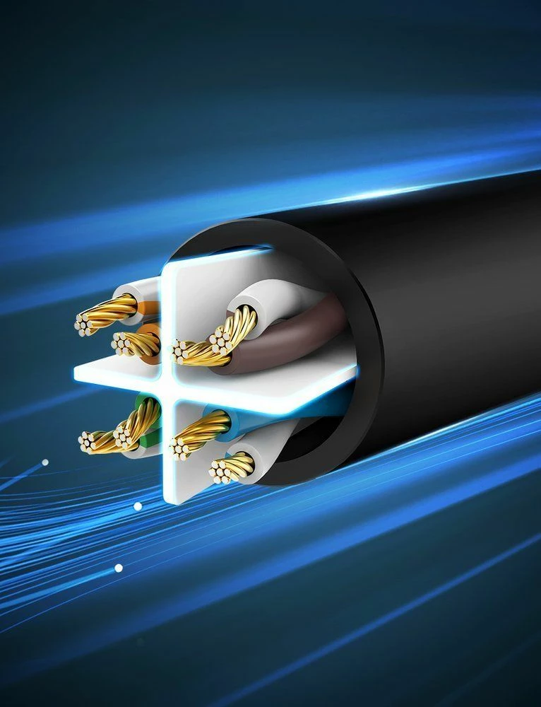 Kabllo Ethernet Ugreen 20166 Cat6 UTP 20 m 1 Gbps, e zezë