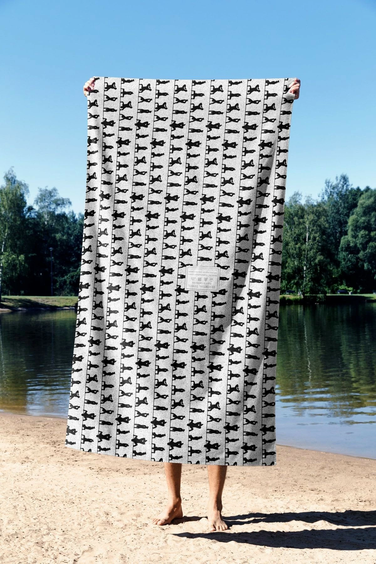 Peshqir plazhi Mijolnir, Crossfit, i kuq, 70x130cm