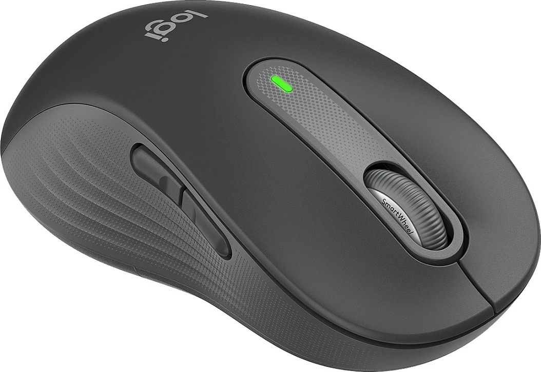 Maus Logitech Signature M650 L Wireless, majtak, optik, RF Wireless + Bluetooth, 4000 DPI, grafit