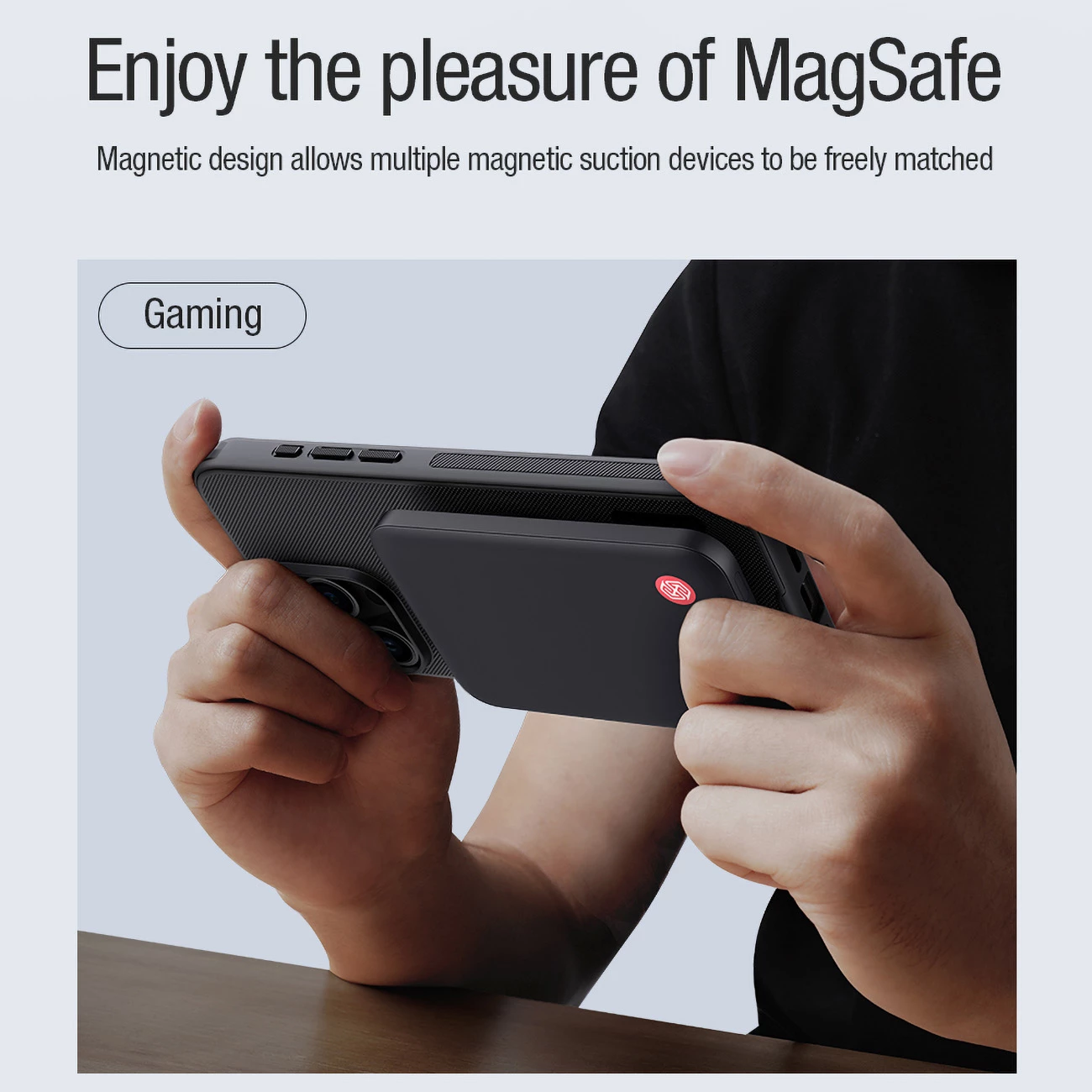 Mbështjellës Nillkin Super Frosted Shield Pro Magnetic për iPhone 15 Pro, i zi